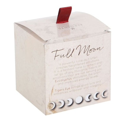 Full Moon Manifestation Candle with Eucalyptus & Tiger's Eye Infusion