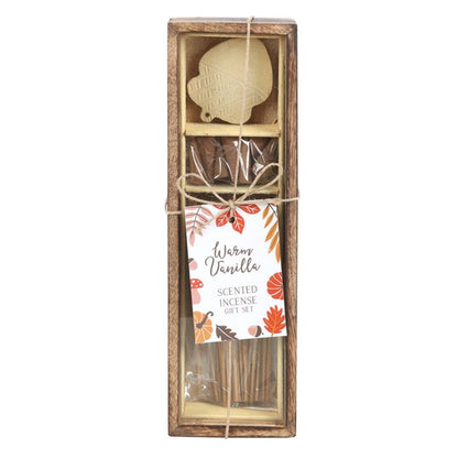 Autumn Acorn Warm Vanilla Incense Gift Set