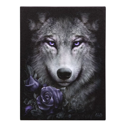 Wolf Roses Canvas Plaque