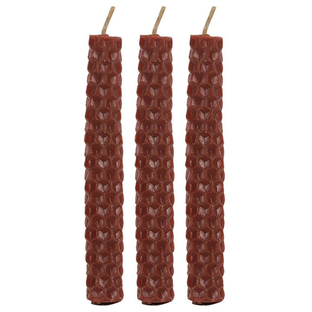 Blessed Bee Natural Brown Beeswax Spell Candles