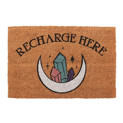 Natural 'Recharge Here' Crystal Doormat