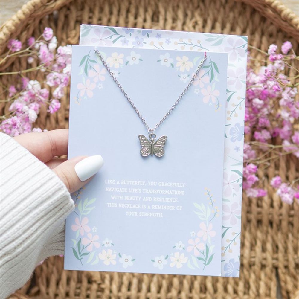 Butterfly Necklace & Greeting Card