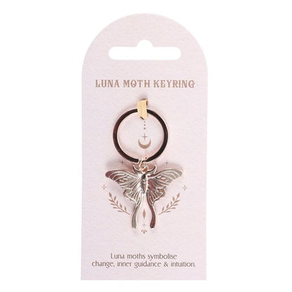 Light Luna Moth Keyring