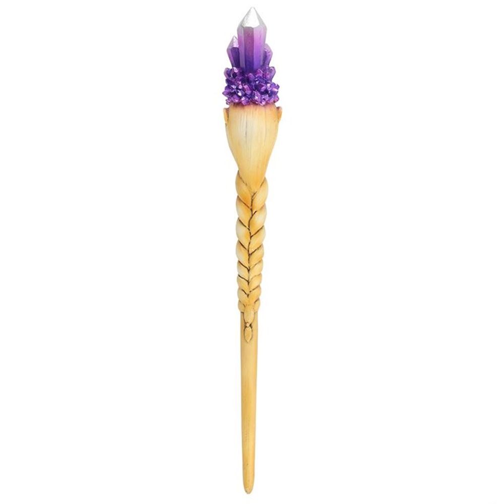 Purple Crystal Crowned Goddess Wand