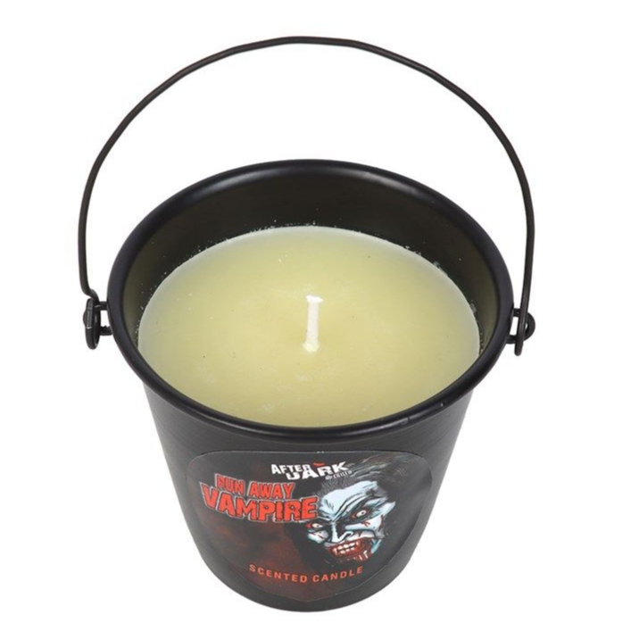 Run Away Vampire Sandalwood Scented Bucket Candle