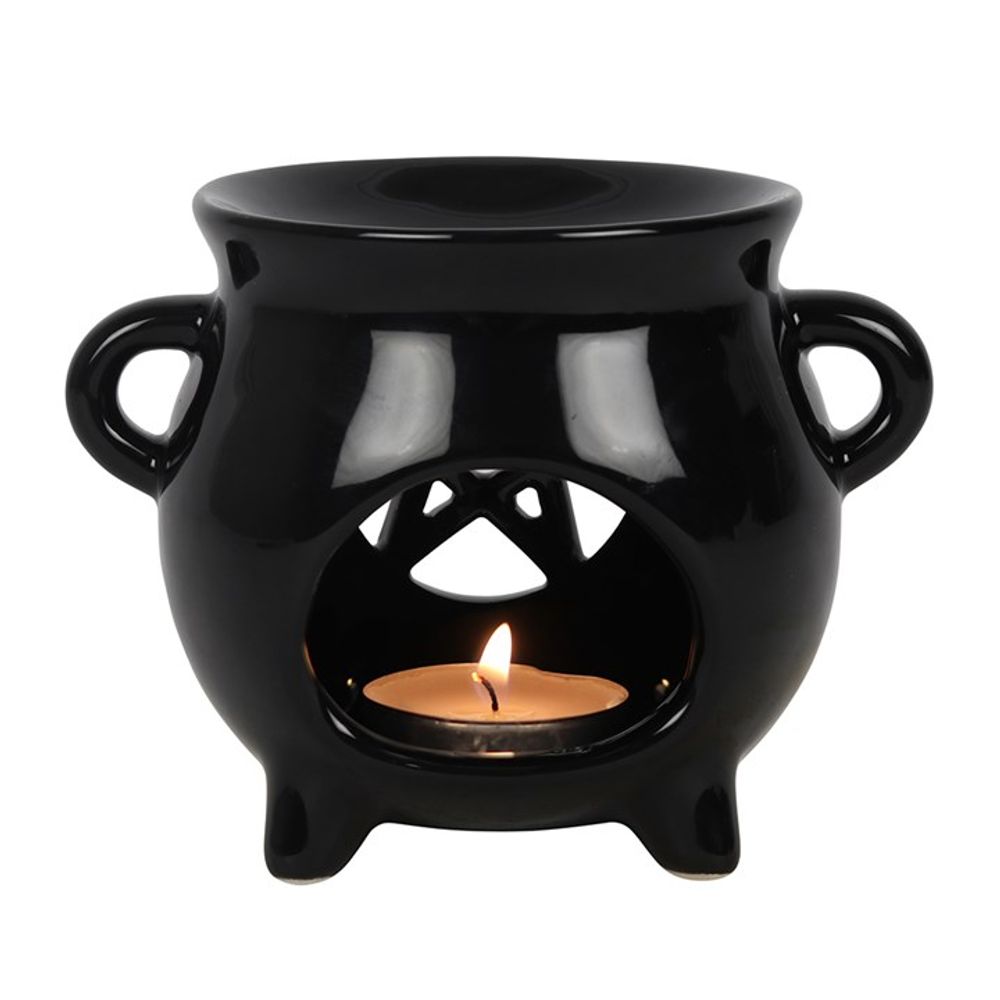 Pentagram Cutout Cauldron Oil Burner