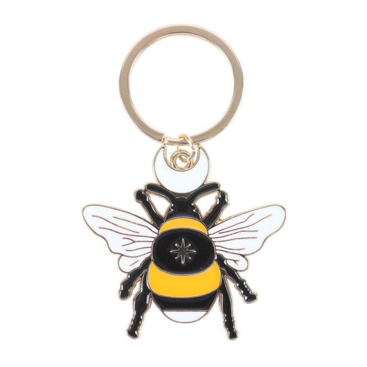 Forest Bee Enamel Keyring