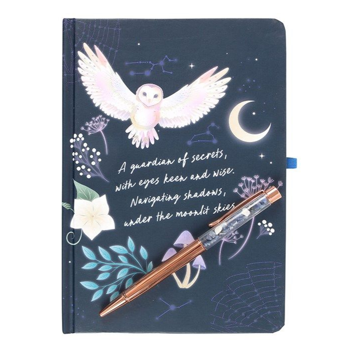 Night Owl Notebook & Sodalite Pen Set