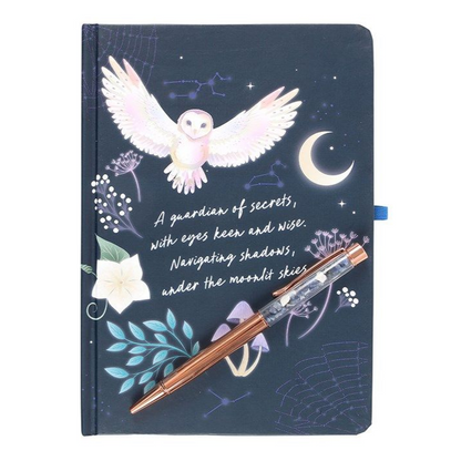 Night Owl Notebook & Sodalite Pen Set