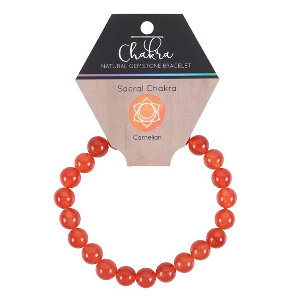 Sacral Chakra Carnelian Natural Gemstone Bracelet