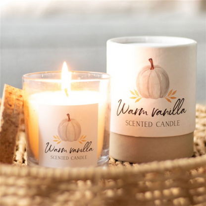 Cosy Pumpkin Warm Vanilla Fragranced Candle