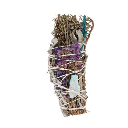 Ritual Wand Smudge Stick with Rosemary, Sage and Aventurine