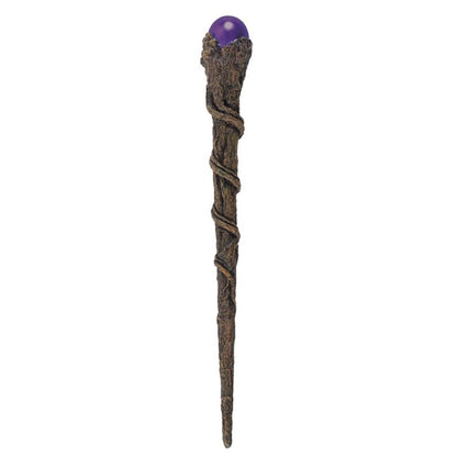 Branch Wand with Embedded Purple Sphere