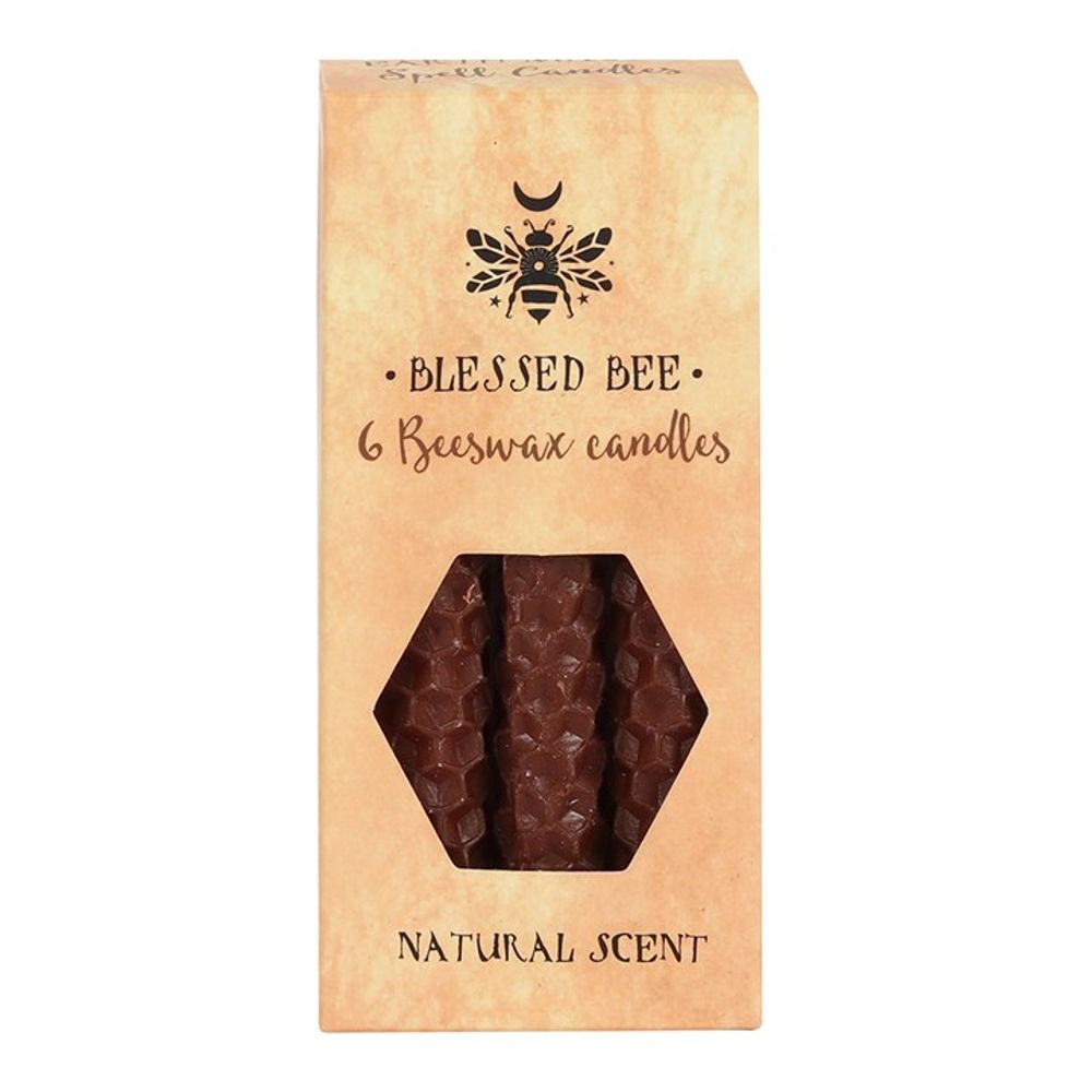 Blessed Bee Natural Brown Beeswax Spell Candles