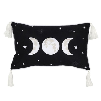 Triple Moon Tassle Cushion