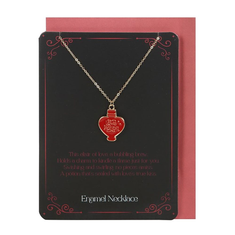 Love Potion Enamel Necklace Card & Envelope